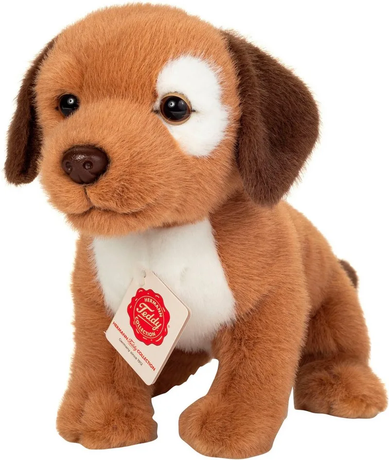 Kuscheltier Hundewelpe Milow 25 cm von Hermann Teddy Collection in Braun – Produktfoto 1 von 3