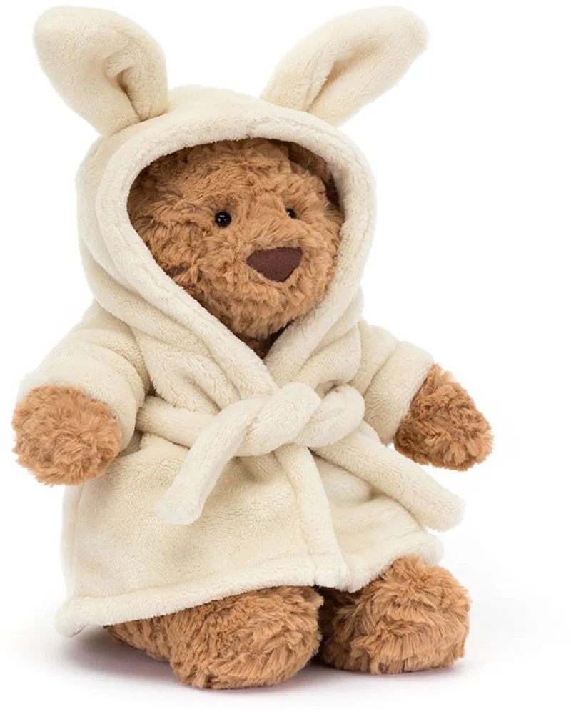 Knuffels - Bartholomew Bear Bathrobe Outfit - Beer in Badjas - Teddybeer - Knuffelbeer - Knuffel - 31 cm - Geschikt voor alle leeftijden från Jellycat i Brun – produktbild