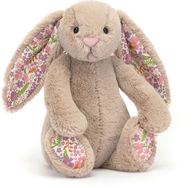 Knuffels - Blossom Beige Bunny Petal - Konijn - Beige - Knuffel - 18 cm - Voor alle leeftijden