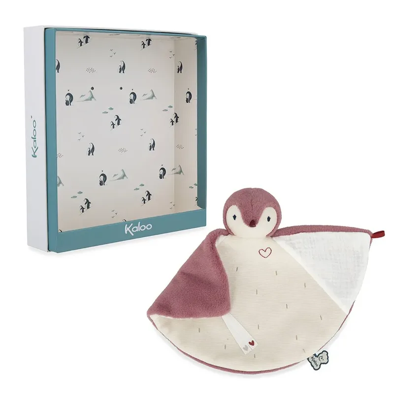 Complices - Knuffeldoek Pinguïn - 24 cm de Kaloo en Rose – photo produit 6 sur 6