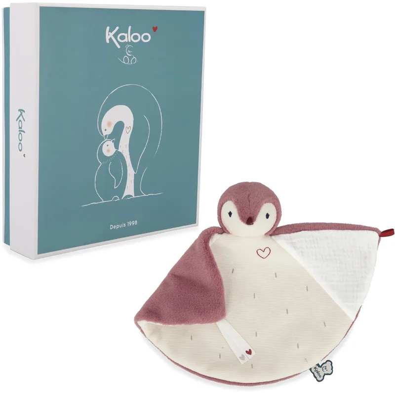 Complices - Knuffeldoek Pinguïn - 24 cm de Kaloo en Rose – photo produit 1 sur 6