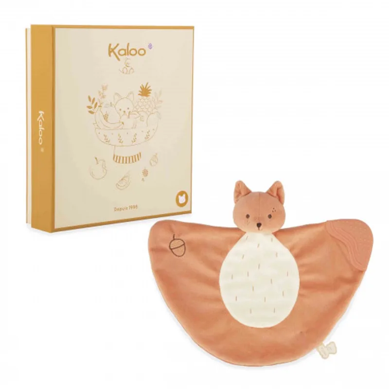 Grignoti - Bijtspeelgoed - Knuffeldoek van Kaloo in Eekhoorn – productfoto