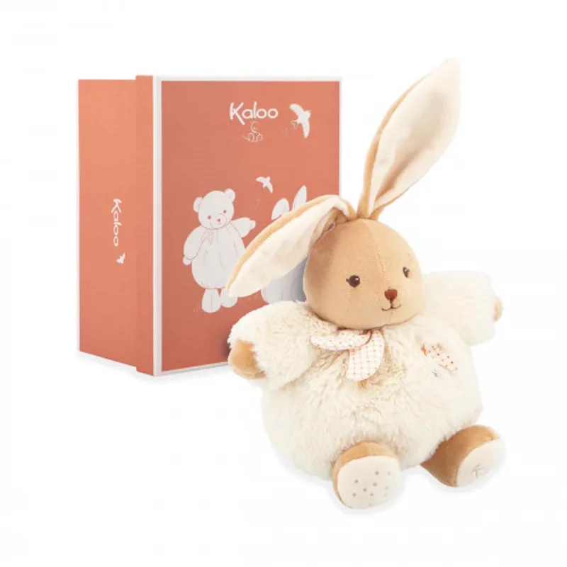 Patapouf - Knuffel - Konijn - Kleur - 17 cm. van Kaloo in Crème – productfoto