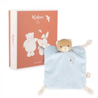 Teddybeer - Knuffeldoekje van Kaloo in Blauw – productfoto 1 van 3