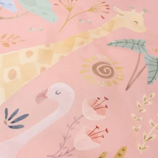 Blooming Safari Dekbedovertrek - 120 x 150 cm van Little Dutch in Roze – productfoto 2 van 4