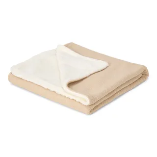 Gebreid wiegdeken - Fleece - Essentials van Little Dutch in Beige – productfoto 2 van 4