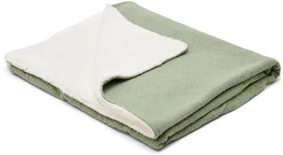 Gebreid wiegdeken - Fleece - Essentials van Little Dutch in Groen – productfoto 1 van 4