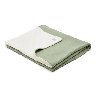 Gebreid wiegdeken - Fleece - Essentials van Little Dutch in Groen – productfoto 2 van 4