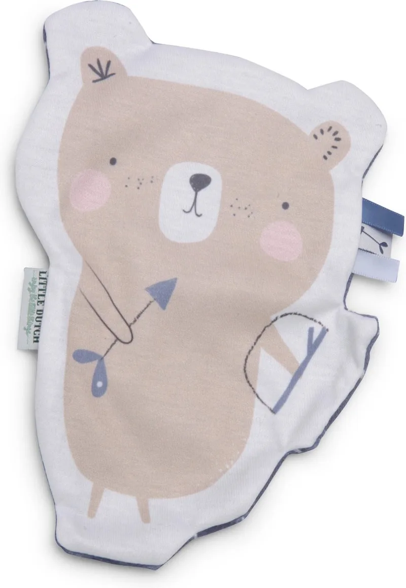 Knisper Knuffeldoekje - Knuffelbeer - Bruin by Little Dutch in Blue – product photo