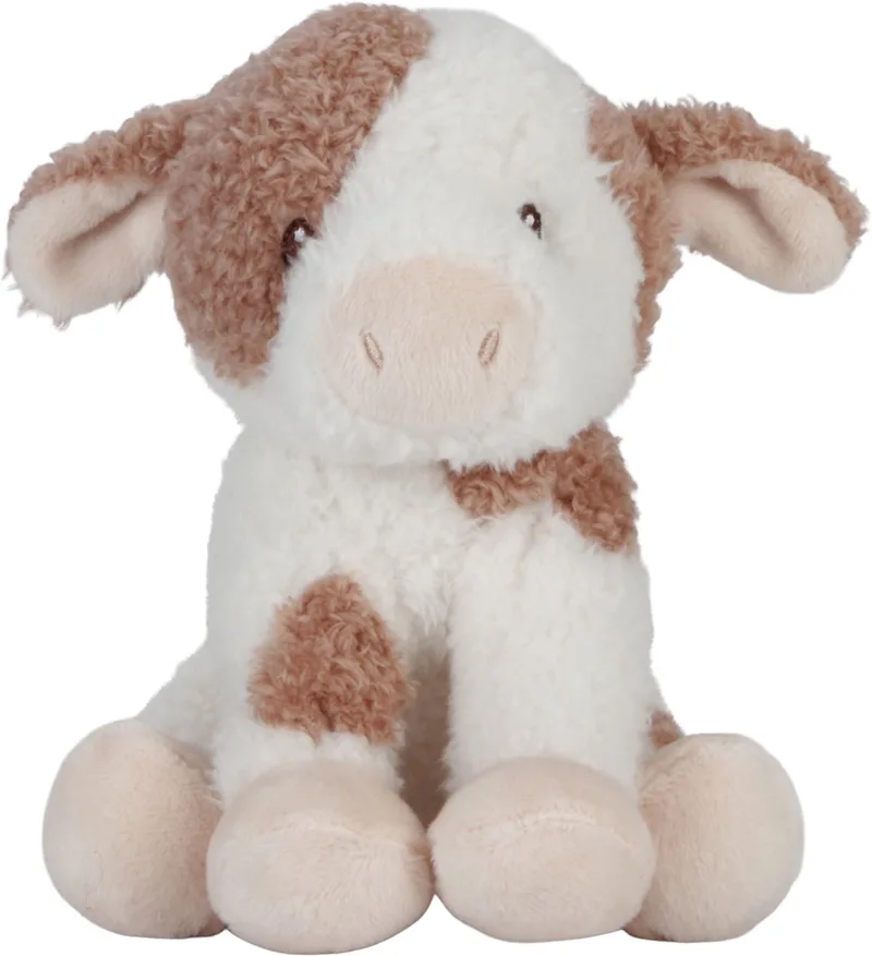 Knuffel koe 25cm - Little Farm - baby speelgoed - grijp baby speelgoed by Little Dutch in Brown – product photo