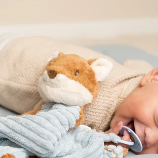 Knuffeldoekje knuffel Vos - Forest Friends van Little Dutch in Blauw – productfoto 2 van 2