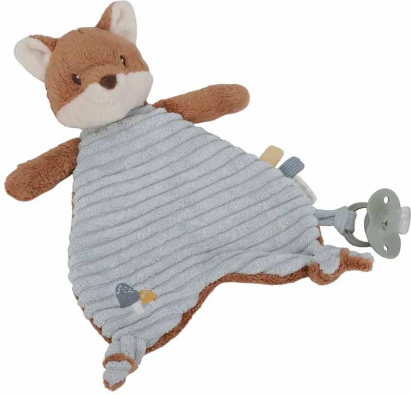 Knuffeldoekje knuffel Vos - Forest Friends van Little Dutch in Blauw – productfoto 1 van 2
