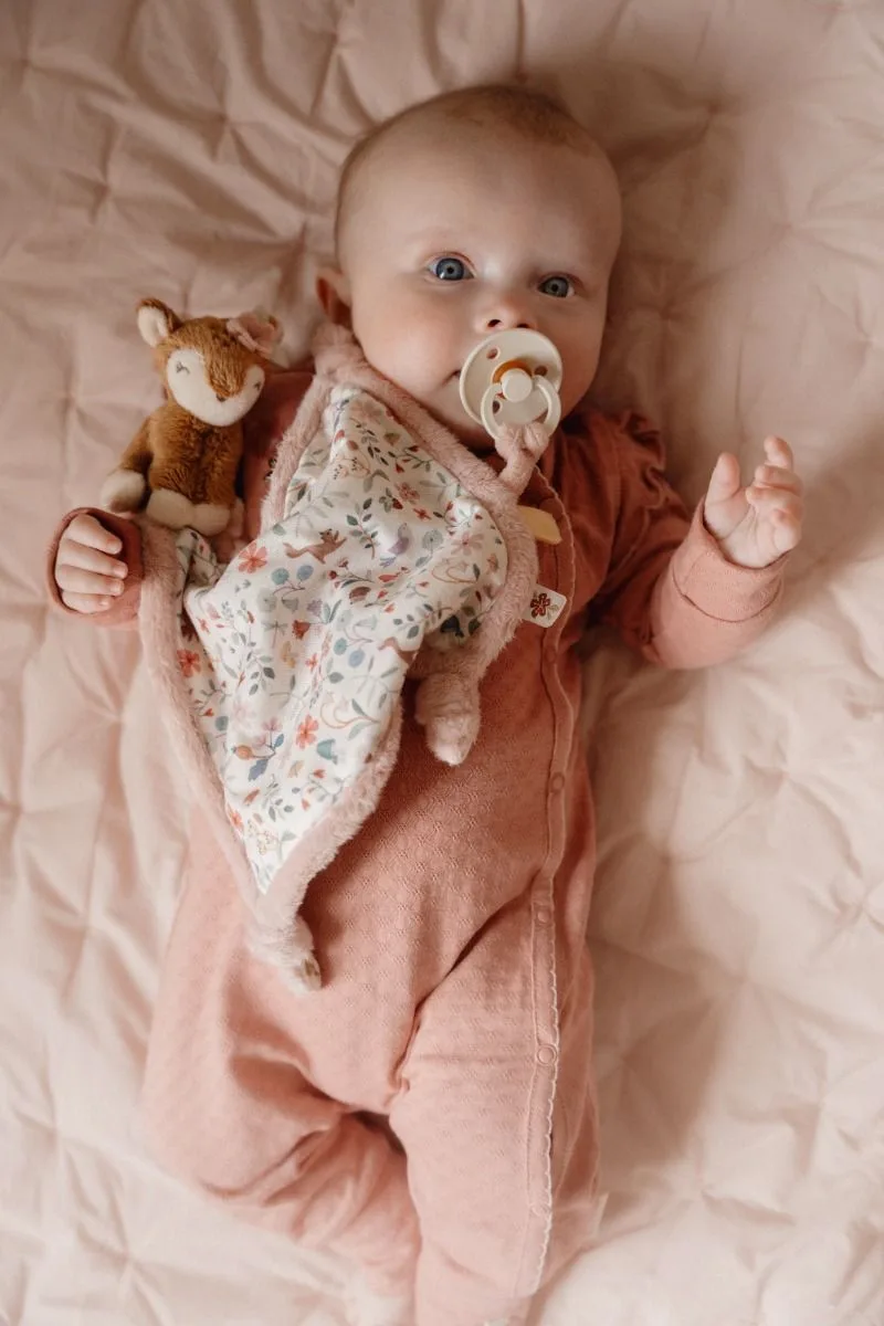 Knuffeldoekje print Hert - Fairy Garden van Little Dutch in Roze – productfoto 4 van 4
