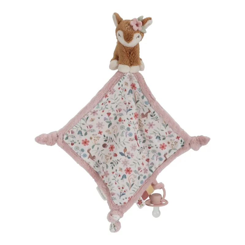 Knuffeldoekje print Hert - Fairy Garden van Little Dutch in Roze – productfoto 2 van 4