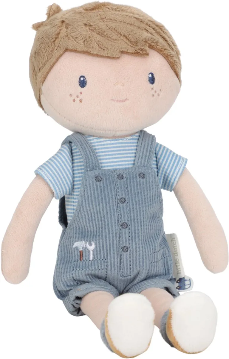 Knuffelpop - Jim - 35 cm van Little Dutch in Blauw – productfoto