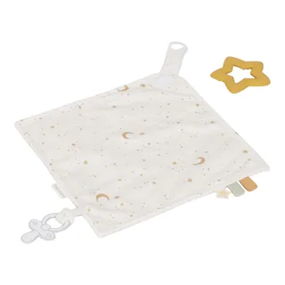 Newborn Naturals Knuffeldoekje met Bijtring van Little Dutch in Wit – productfoto 3 van 3