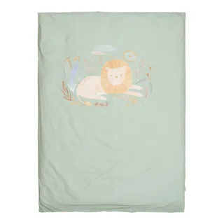 Safari Leo Dekbedovertrek - 140 x 200 cm van Little Dutch in Groen – productfoto 3 van 4