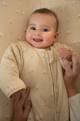 Slaapzak winter – Maat 70 cm – Newborn Naturals – Little Goose van Little Dutch in Beige – productfoto 4 van 4