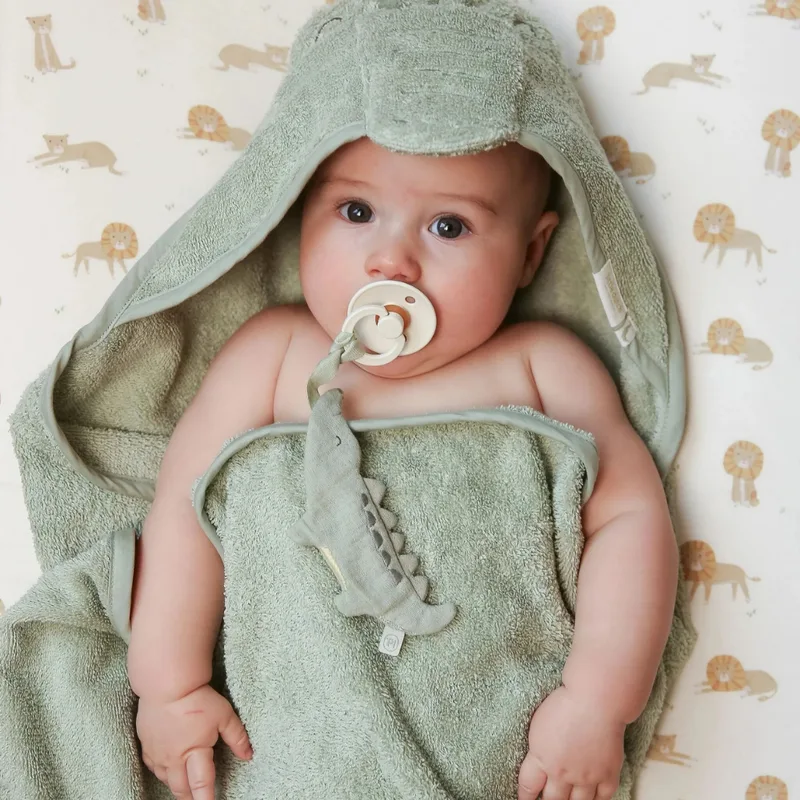 Speendoekje Krokodil van Little Dutch in Groen mint – productfoto 3 van 3