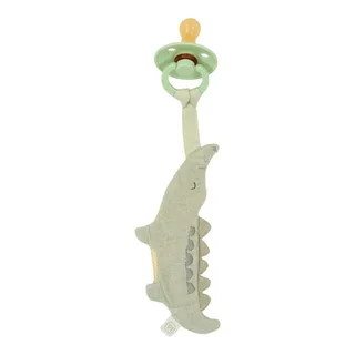 Speendoekje Krokodil van Little Dutch in Groen mint – productfoto 2 van 3
