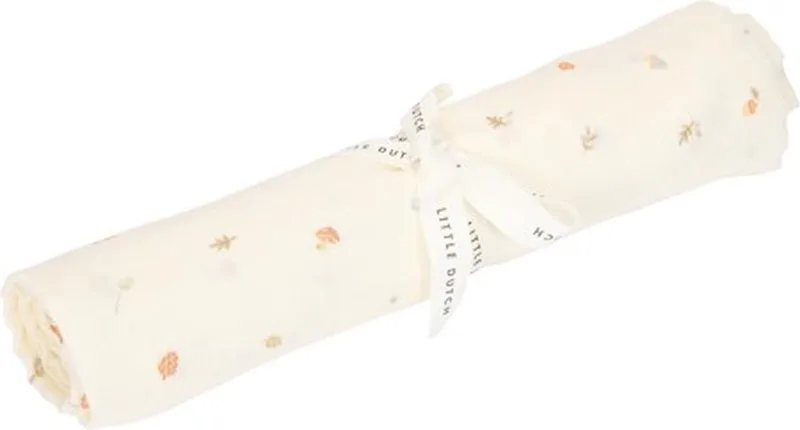 Swaddle - Maat 120 cm - Forest Friends - Forest Treasures van Little Dutch in Wit – productfoto