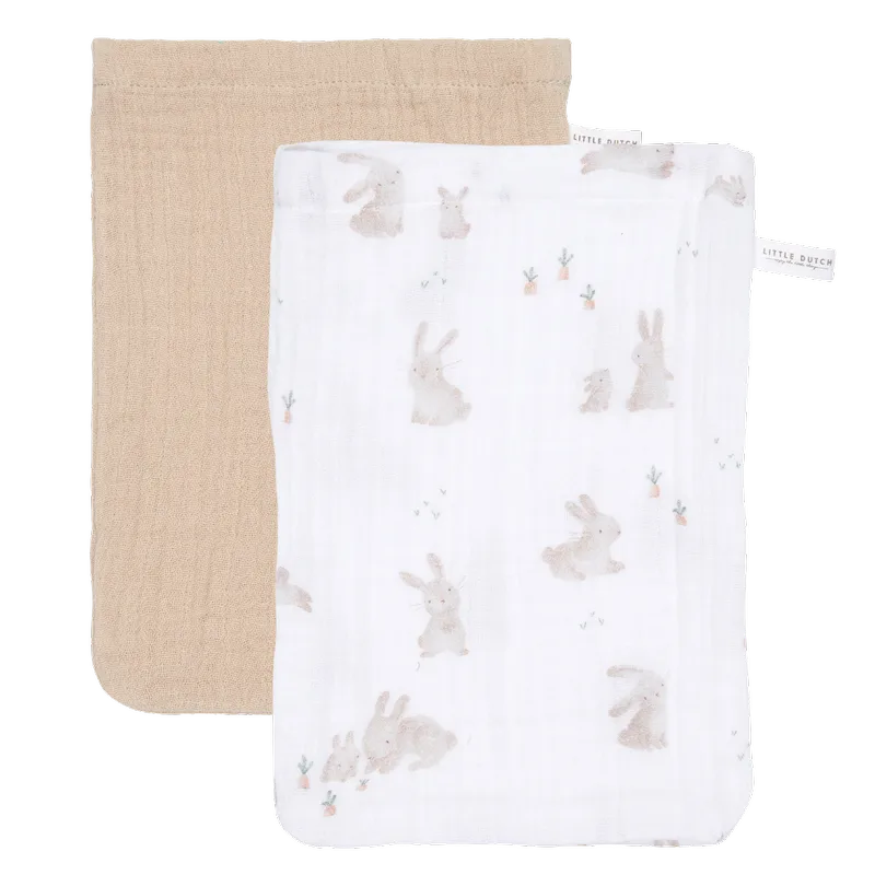 Washandje Little Dutch Baby Bunny/Beige 2st van Little Dutch – productfoto
