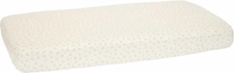 Wieg hoeslaken - Essentials - Blueberry Leaves van Little Dutch in Groen – productfoto 1 van 3