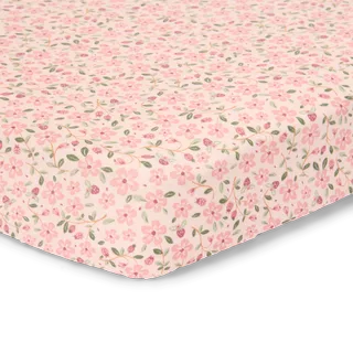 Wieg hoeslaken - Fairy Garden - Fairy Floral van Little Dutch in Roze – productfoto 2 van 2