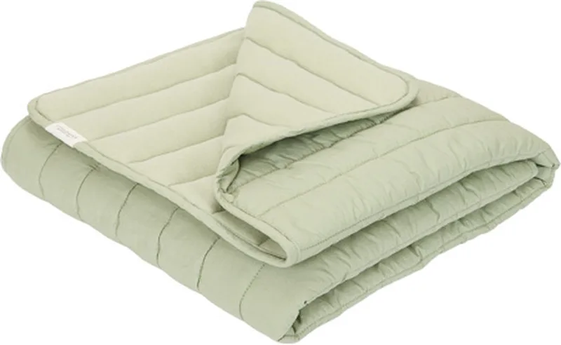 Cradle blanket Essentials Blueberry Leaves von Little Dutch in Grün – Produktfoto 1 von 2