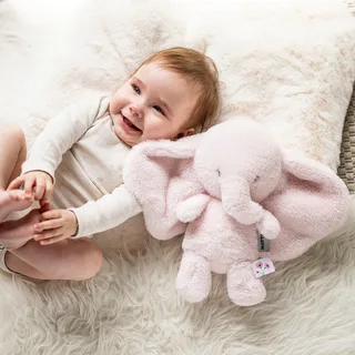 FanFan Knuffel Olifant - 30 cm - Zachte baby knuffel - Baby cadeau de Nattou en Rose – photo produit 2 sur 3