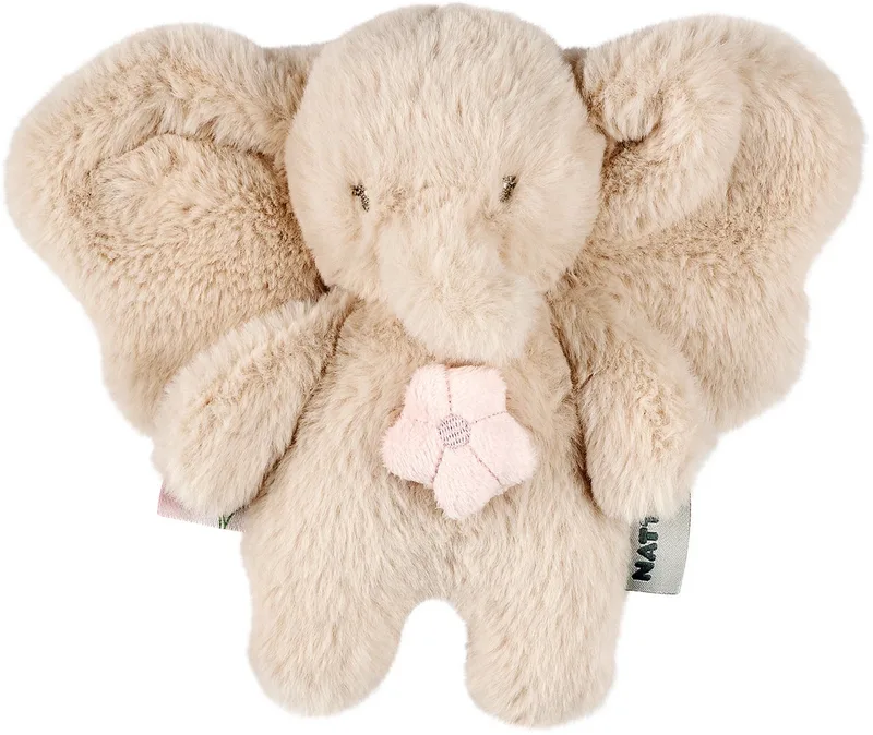 FanFan Muziekknuffel Olifant - 20 cm - Zachte Knuffel met Muziek - Baby Cadeau van Nattou in Zand – productfoto