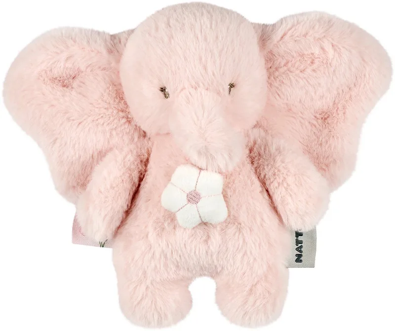 FanFan Muziekknuffel Olifant - 20 cm - Zachte Knuffel met Muziek - Baby Cadeau van Nattou in Roze – productfoto