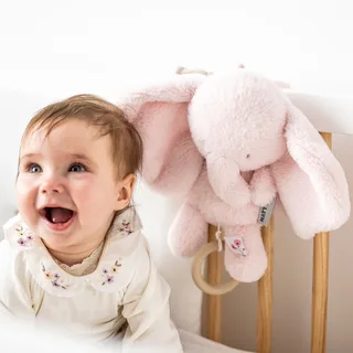 FanFan Muziekknuffel Olifant - 25 cm - Zachte Knuffel met Muziek - Baby Cadeau de Nattou en Rose – photo produit 3 sur 3