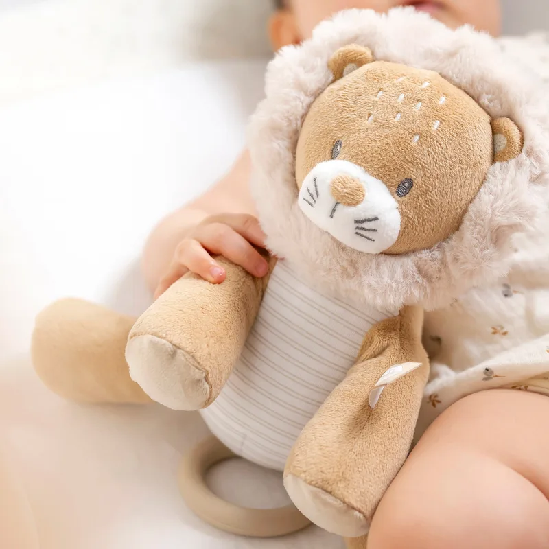 FLO, ERNEST & OLI Muziek Knuffel - Leeuw - 24 cm - Bruin de Nattou en Leeuw Bruin – photo produit 2 sur 2