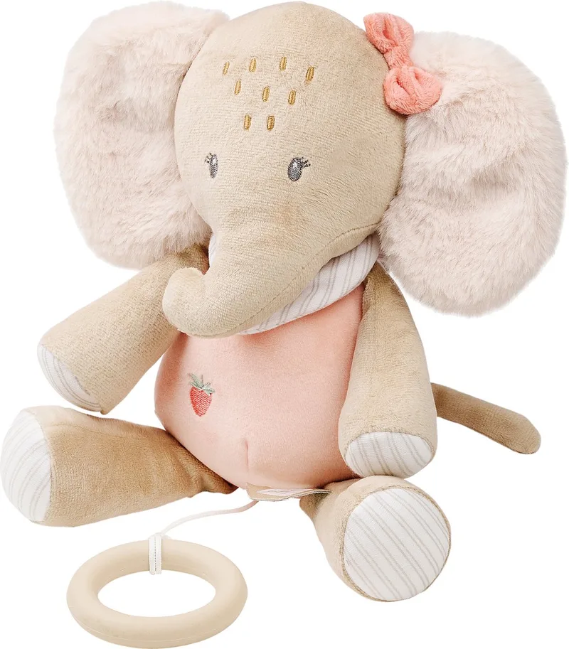 FLO, ERNEST & OLI Muziek Knuffel - Olifant - 24 cm - Roze by Nattou in Olifant Roze – product photo