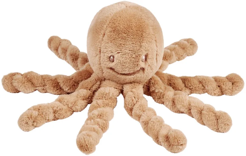 Lapidou Doudou Knuffel Octopus - 22 cm von Nattou in Warm beige – Produktfoto
