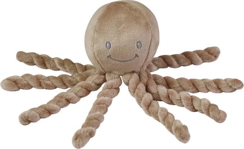 LAPIDOU Knuffel - Octopus - 22 cm von Nattou in Mokka – Produktfoto