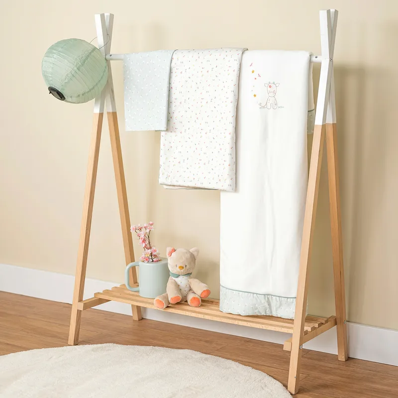Mila, Lana en Zoe - Dekentje Baby - 135x100 cm - Wit van Nattou in Wit Mila – productfoto 2 van 2