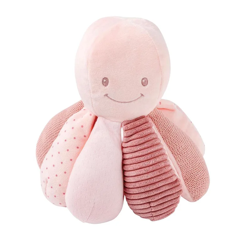 Octopus Lapidou - Activiteiten Knuffel - 25 cm van Nattou in Roze – productfoto