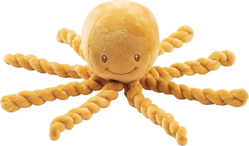 Octopus Lapidou - Knuffel - 23 cm van Nattou in Oker – productfoto