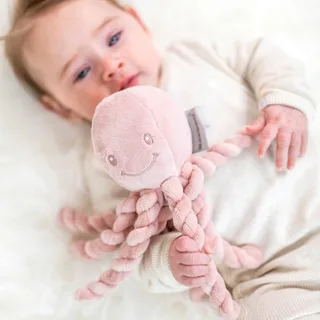 Octopus Lapidou - Knuffel - 23 cm van Nattou in Oudroze – productfoto 2 van 3