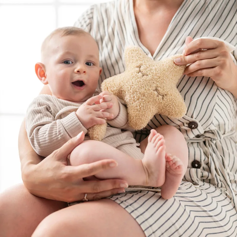 TEDDY Muziek Knuffel - Ster - 20 cm - Honing van Nattou in Ster Honing – productfoto 3 van 3