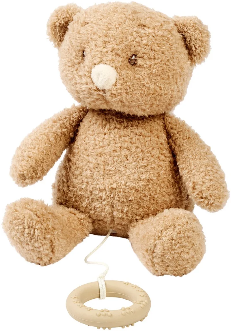 TEDDY Muziekknuffel Baby Beer - 25 cm - Zachte Knuffel met Muziek - Baby Cadeau de Nattou en Beige – photo produit
