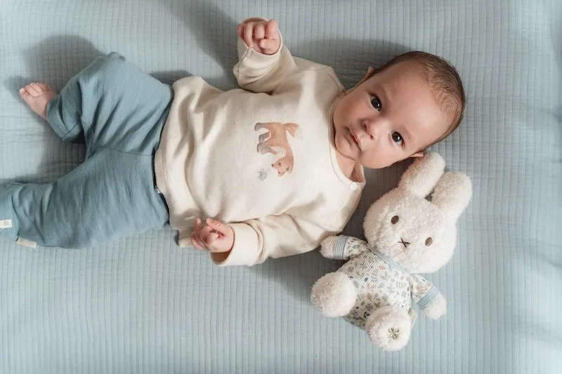 Nijntje x Little Dutch - Knuffel - 20 cm - Lucky Leaves van Tiamo in Blauw – productfoto 2 van 4
