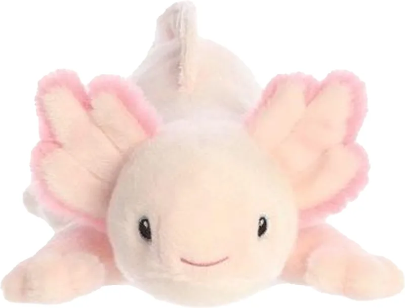 Eco Nation pluche knuffeldier Axolotl - 37 cm - Waterdieren thema speelgoed by Aurora in Pink – product photo