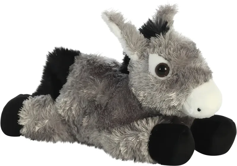 Knuffel Mini Flopsie Ezel 20,5 Cm von Aurora in Grau – Produktfoto