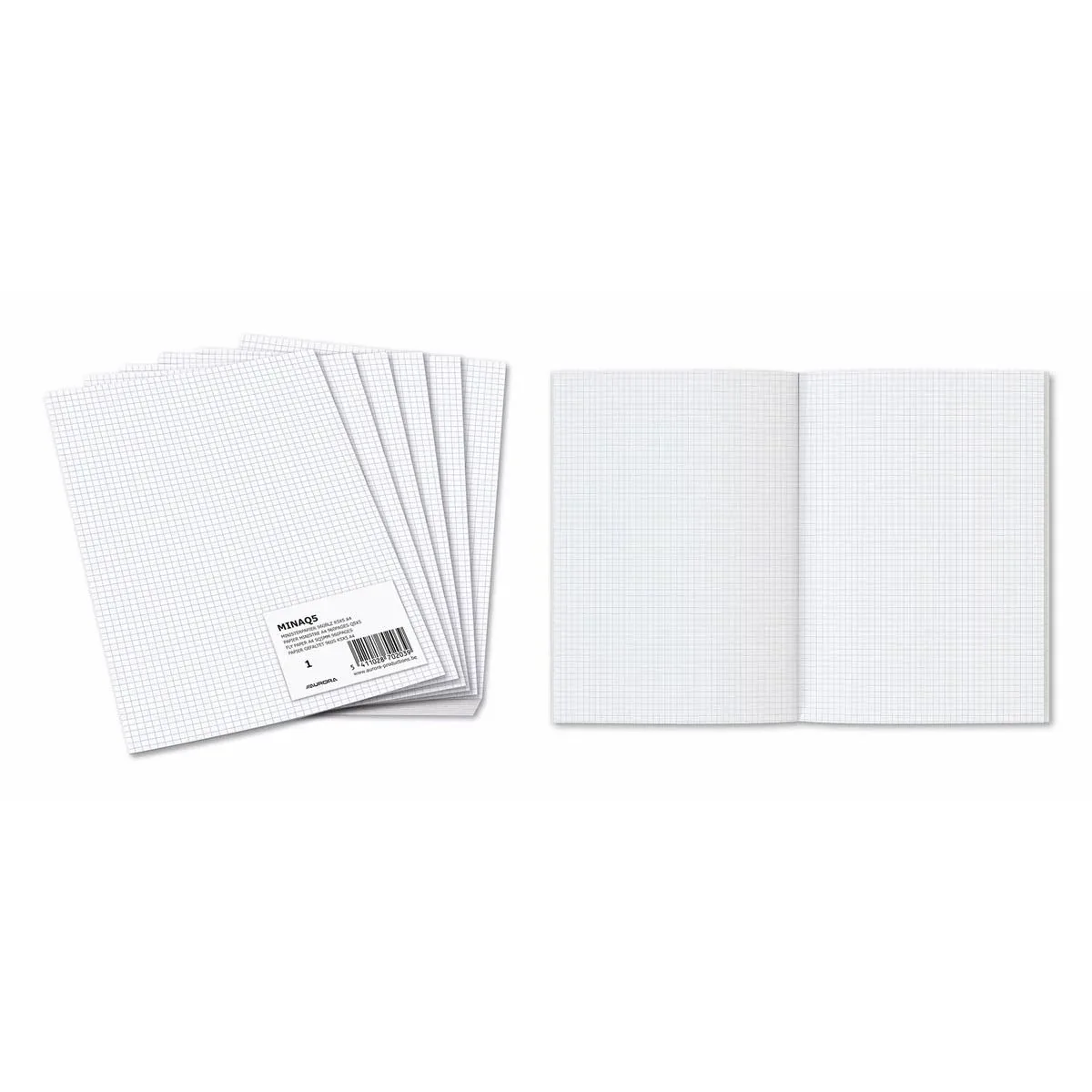 ministerpapier, geruit, A4, pak van 240 vel (geplooid) by Aurora – product photo