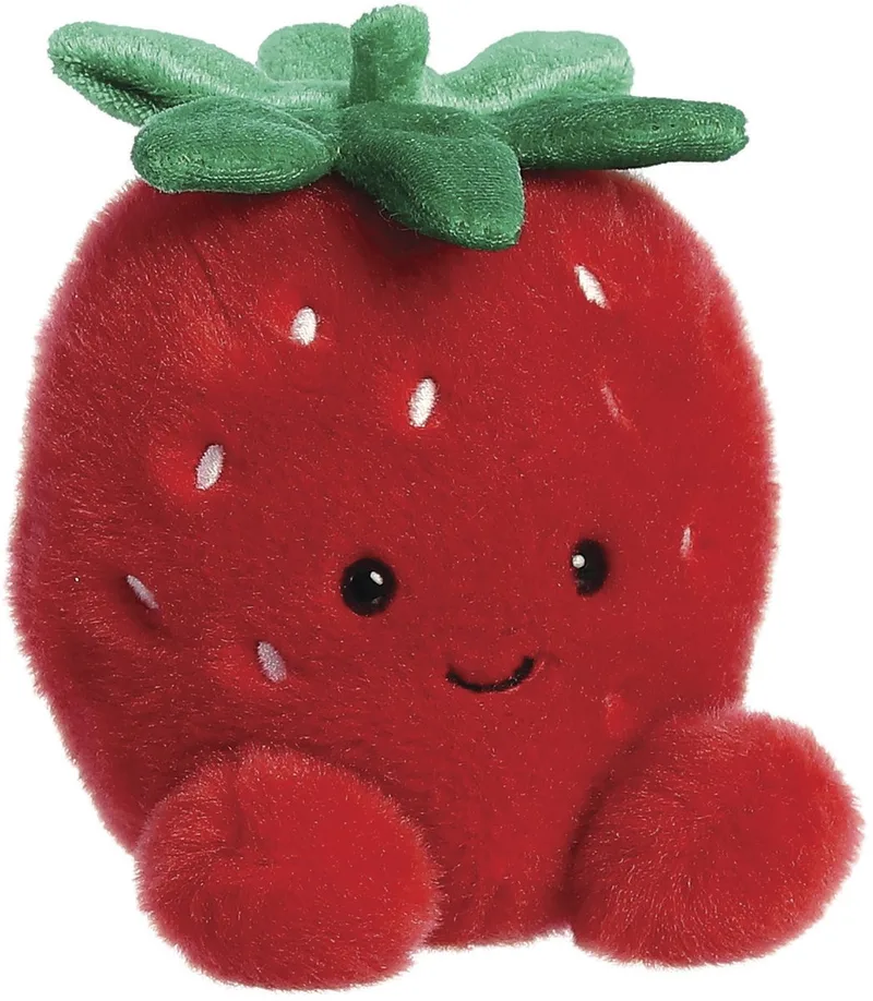 Palm Pals Juicy Strawberry Knuffel - 13 cm van Aurora in Rood – productfoto