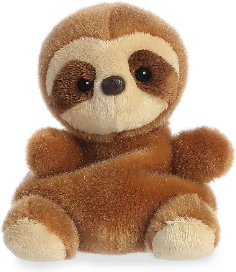 Palm Pals - Leniwige Knuffel - 12 cm - Voor Kinderen från Aurora i Brun – produktbild
