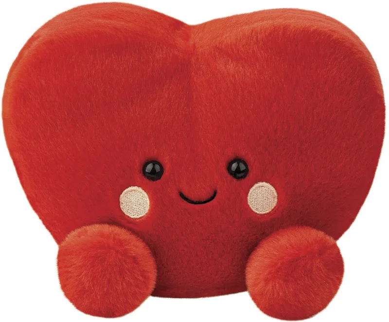Palm Pals Liefdeshart Knuffel – 13 cm von Aurora in Rot – Produktfoto